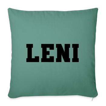 Nom - Leni - Housse de coussin décorative 45 x 45 cm - vert sapin - Devant