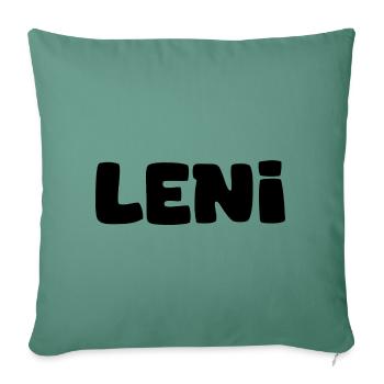 Nom - Leni - Housse de coussin décorative 45 x 45 cm - vert sapin - Devant