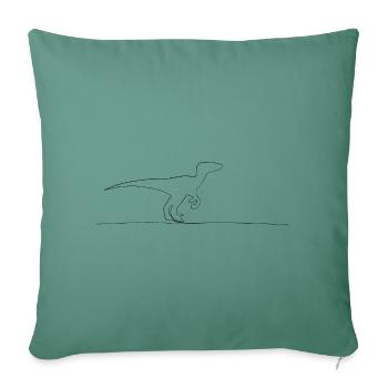 Dino - minimalistic dinosaur - Sofa pillowcase 17,3'' x 17,3'' (45 x 45 cm) - cypress green - Front