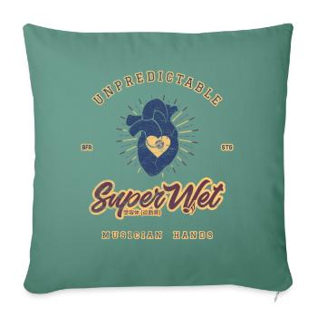 Superwet hand NEW Plum orange BB heart weathered - Sofa pillowcase 17,3'' x 17,3'' (45 x 45 cm) - cypress green - Front