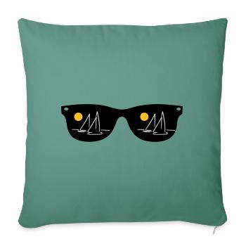 naviguer - Housse de coussin décorative 45 x 45 cm - vert sapin - Devant