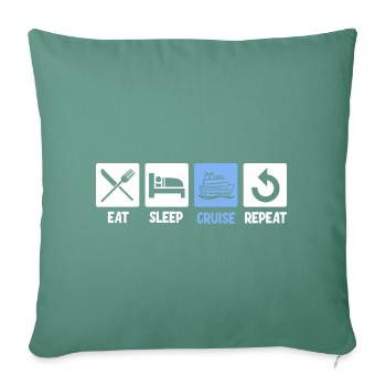 Family Cruise - Sofa pillowcase 17,3'' x 17,3'' (45 x 45 cm) - cypress green - Front