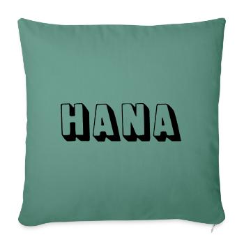 Nom - Hana - Housse de coussin décorative 45 x 45 cm - vert sapin - Devant