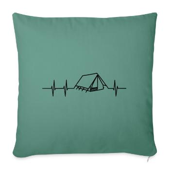 Heartbeat Camping - Sofa pillowcase 17,3'' x 17,3'' (45 x 45 cm) - cypress green - Front