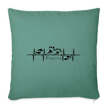 Puls Design en cours d’exécution - Housse de coussin décorative 45 x 45 cm - vert sapin - Devant