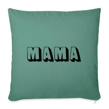 Maman - Housse de coussin décorative 45 x 45 cm - vert sapin - Devant