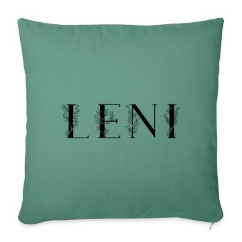 Nom - Leni - Housse de coussin décorative 45 x 45 cm - vert sapin - Devant