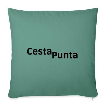 CESTA PUNTA – JEU DE PELOTE BASQUE - Housse de coussin décorative 45 x 45 cm - vert sapin - Devant