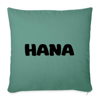 Nom - Hana - Housse de coussin décorative 45 x 45 cm - vert sapin - Devant