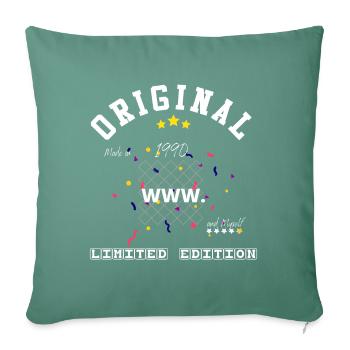 Year 1990 - Sofa pillowcase 17,3'' x 17,3'' (45 x 45 cm) - cypress green - Front