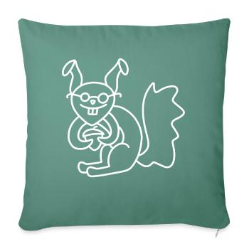 Anti-Zoo Twelve White - Sofa pillowcase 17,3'' x 17,3'' (45 x 45 cm) - cypress green - Front
