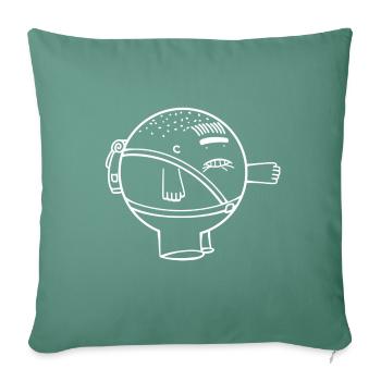 Hey hello - Sofa pillowcase 17,3'' x 17,3'' (45 x 45 cm) - cypress green - Front