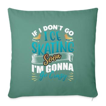 Skating Mom Tshirt Eiskunstlaufen Geschenk - Sofakissenbezug 45 x 45 cm - Tanngrün - Vorne