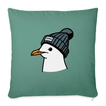 Seagull blue - Sofa pillowcase 17,3'' x 17,3'' (45 x 45 cm) - cypress green - Front