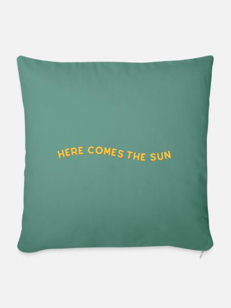 here comes the sun - Sofakissenbezug 45 x 45 cm - Tanngrün