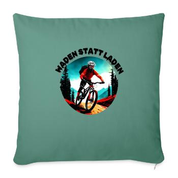 Calves instead of charging - Sofa pillowcase 17,3'' x 17,3'' (45 x 45 cm) - cypress green - Front