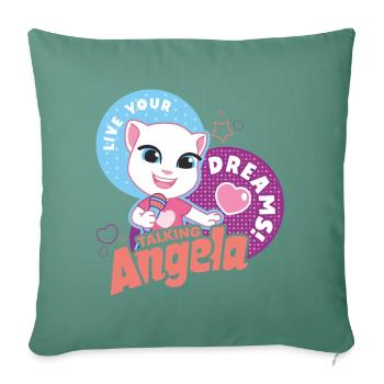 Talking Angela Live Your Dreams - Sofa pillowcase 17,3'' x 17,3'' (45 x 45 cm) - cypress green - Front