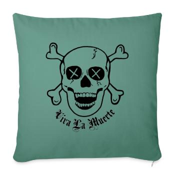 Viva La Muerte - Sofakissenbezug 45 x 45 cm - Tanngrün - Vorne