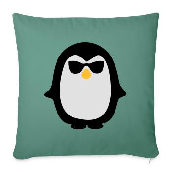 pinguin - Sofa pillowcase 17,3'' x 17,3'' (45 x 45 cm) - cypress green - Front