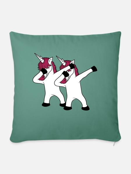 2 freunde team paar crew party feiern club dabbing - Sofakissenbezug 45 x 45 cm - Tanngrün