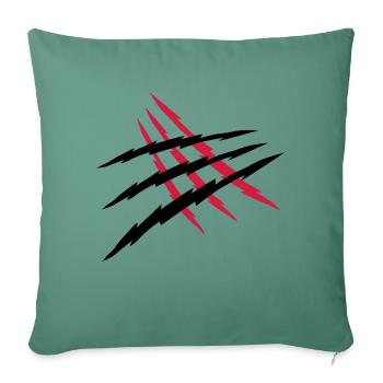 2 scratches wound - Sofa pillowcase 17,3'' x 17,3'' (45 x 45 cm) - cypress green - Front