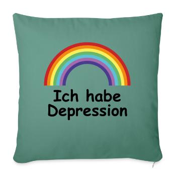 spreadshirtdesign 1 path - Sofakissenbezug 45 x 45 cm - Tanngrün - Vorne