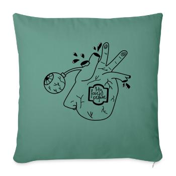 Organ(ic)perfume - Sofa pillowcase 17,3'' x 17,3'' (45 x 45 cm) - cypress green - Front