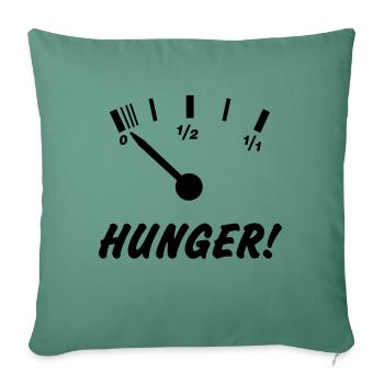 HUNGER! - Sofa pillowcase 17,3'' x 17,3'' (45 x 45 cm) - cypress green - Front