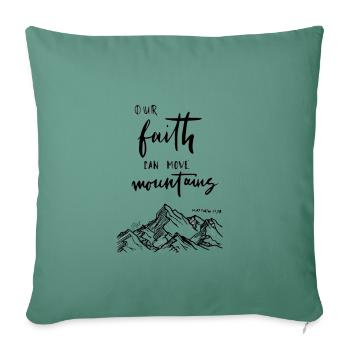 Christian Bible Verses - Sofa pillowcase 17,3'' x 17,3'' (45 x 45 cm) - cypress green - Front