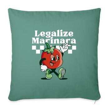Légaliser la marinara - Housse de coussin décorative 45 x 45 cm - vert sapin - Devant
