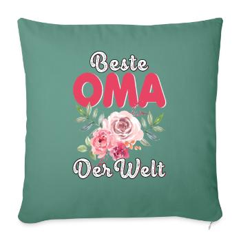 Beste Oma Der Welt - Sofa pillowcase 17,3'' x 17,3'' (45 x 45 cm) - cypress green - Front