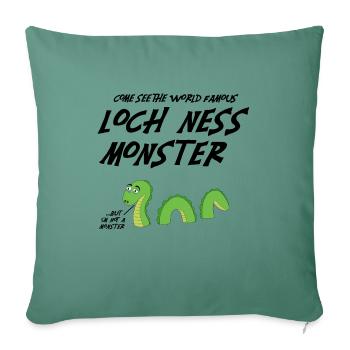 loch ness monster - Sofa pillowcase 17,3'' x 17,3'' (45 x 45 cm) - cypress green - Front