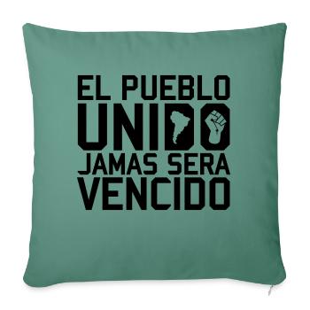 El Pueblo Unido - Housse de coussin décorative 45 x 45 cm - vert sapin - Devant