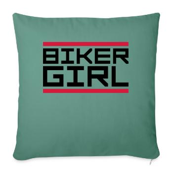 Motard à logo bar - Housse de coussin décorative 45 x 45 cm - vert sapin - Devant