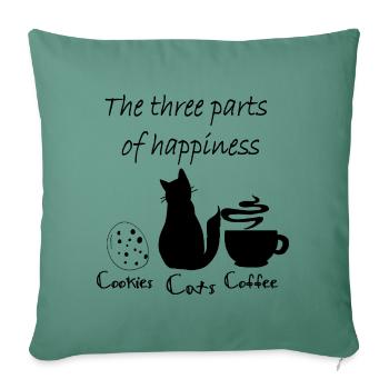 Happiness - Sofa pillowcase 17,3'' x 17,3'' (45 x 45 cm) - cypress green - Front