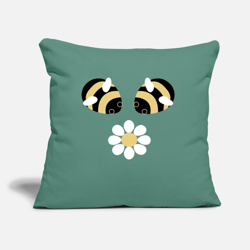 Bees flower Sofa pillowcase 17,3'' x 17,3'' (45 x 45 cm)