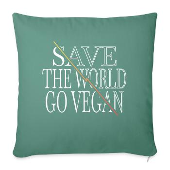 veganism birthday present statement present idea - Sofa pillowcase 17,3'' x 17,3'' (45 x 45 cm) - cypress green - Front