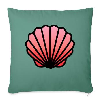 Brighten Up Your Day with a Pink Shellfish Design - Sofa pillowcase 17,3'' x 17,3'' (45 x 45 cm) - cypress green - Front