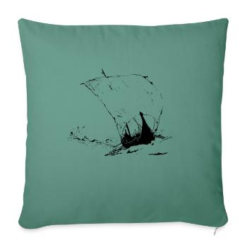 Viking Sailing - Sofa pillowcase 17,3'' x 17,3'' (45 x 45 cm) - cypress green - Front
