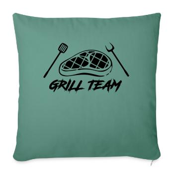L’équipe Grill - Housse de coussin décorative 45 x 45 cm - vert sapin - Devant
