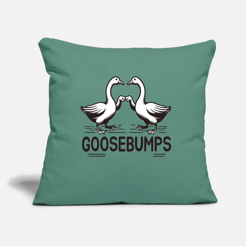 "Goosebump": Zwei Gänse mit Fauststoß! Sofakissenbezug 45 x 45 cm
