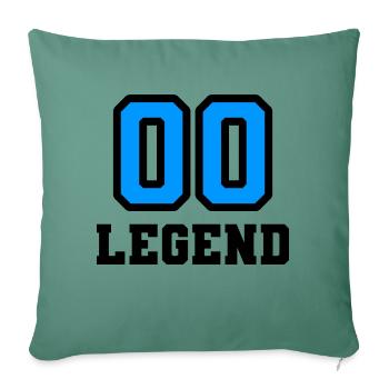 Blue & Black Legend 00 - Sofa pillowcase 17,3'' x 17,3'' (45 x 45 cm) - cypress green - Front
