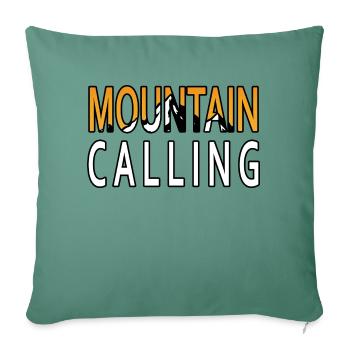 Adventure Awaits - Mountain Calling. - Sofa pillowcase 17,3'' x 17,3'' (45 x 45 cm) - cypress green - Front