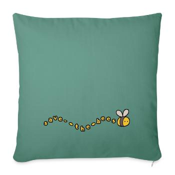Save the Bees - Sofa pillowcase 17,3'' x 17,3'' (45 x 45 cm) - cypress green - Front