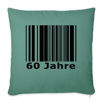 60 Jahre - Sofakissenbezug 45 x 45 cm - Tanngrün - Vorne