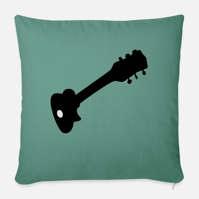 Gitarre - Sofakissenbezug 45 x 45 cm - Tanngrün