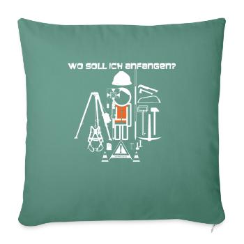 Arpenteur polyvalent - Housse de coussin décorative 45 x 45 cm - vert sapin - Devant