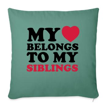 MHBTM siblings - Sofa pillowcase 17,3'' x 17,3'' (45 x 45 cm) - cypress green - Front