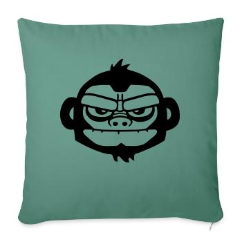 monkey vintage gorilla bored fun ape skull style - Sofa pillowcase 17,3'' x 17,3'' (45 x 45 cm) - cypress green - Front