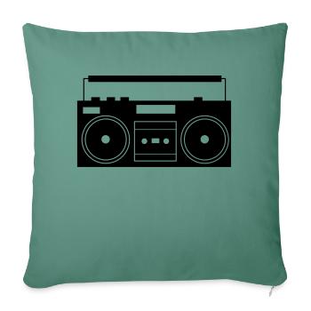 ghettoblaster_01 - Sofa pillowcase 17,3'' x 17,3'' (45 x 45 cm) - cypress green - Front